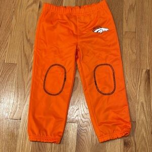 NFL kids Denver Bronco track pants athletic joggers orange blue size 4T